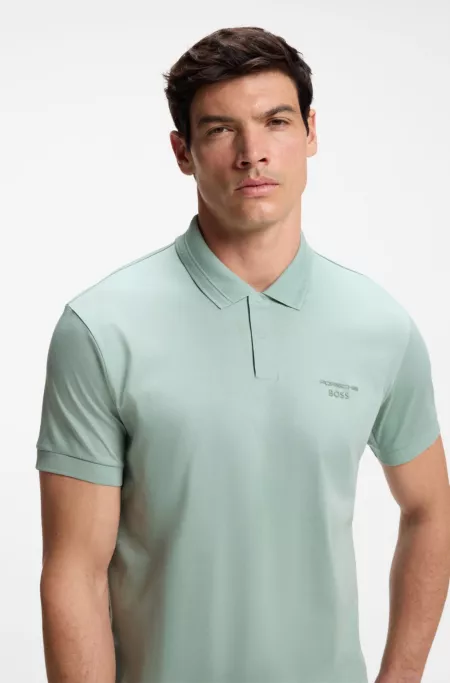 Porsche x BOSS polo shirt in mercerized cotton