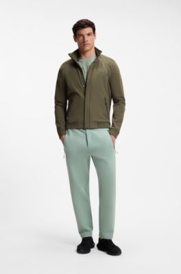 Porsche x BOSS relaxed-fit T-shirt in cotton jacquard, Light Green