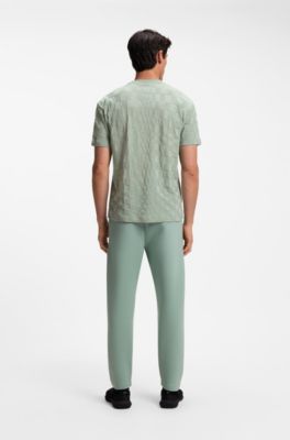 Porsche x BOSS relaxed-fit T-shirt in cotton jacquard, Light Green