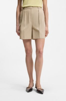 Short coupe d&eacute;contract&eacute;e en coton m&eacute;lang&eacute; &agrave; rayures tennis, Fantaisie