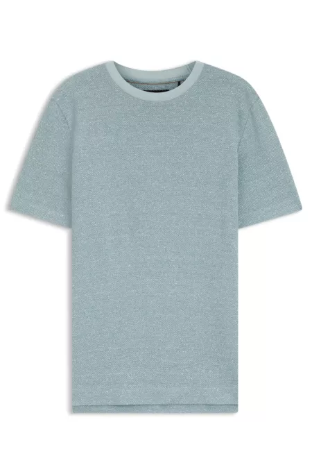 Mouline T-shirt in cotton, linen and silk