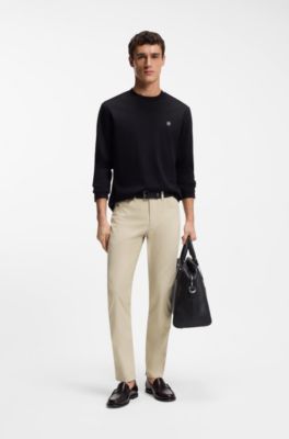 Delaware slim-fit trousers in a cotton blend, Light Beige