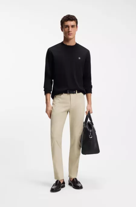 Delaware slim-fit trousers in a cotton blend