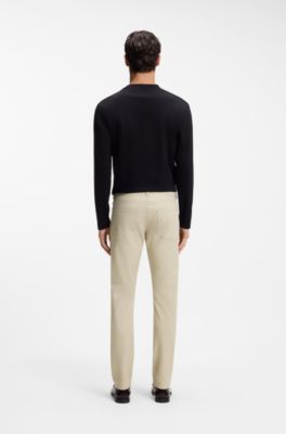 Delaware slim-fit trousers in a cotton blend, Light Beige
