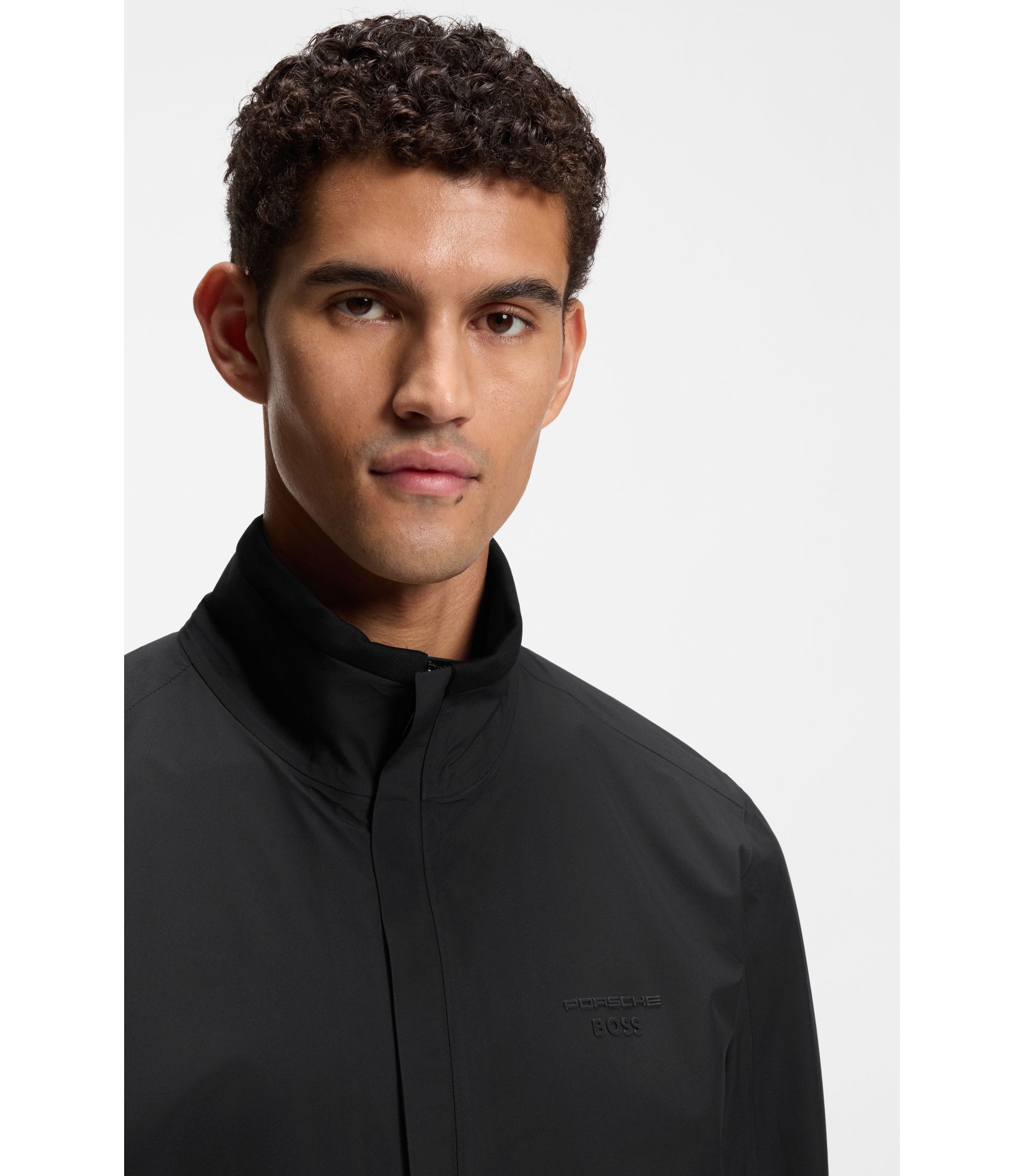 BOSS - Porsche x BOSS water-repellent softshell jacket - Black