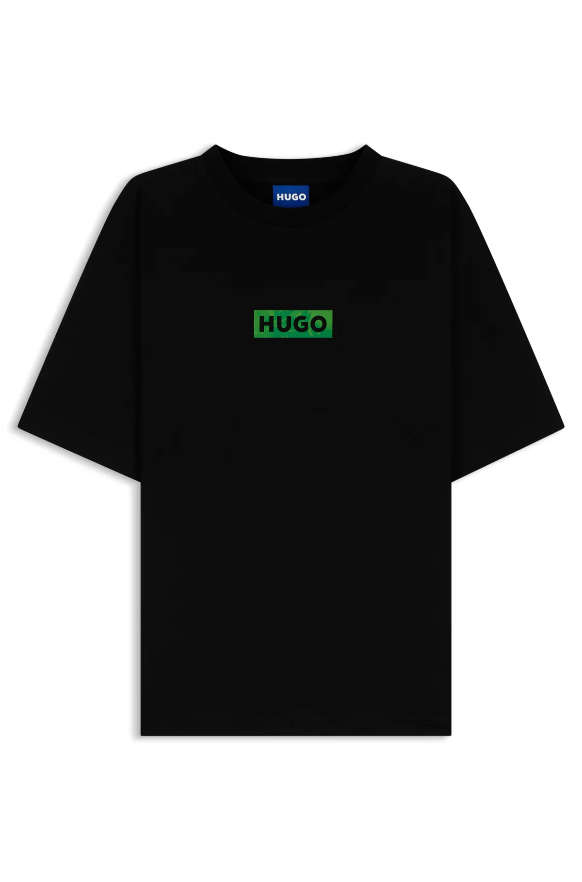 Cotton-jersey T-shirt with printed artwork, Black