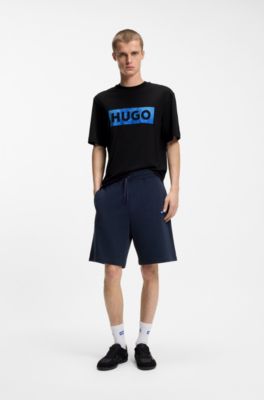 T-shirt en jersey de coton &agrave; logo artistique, Noir