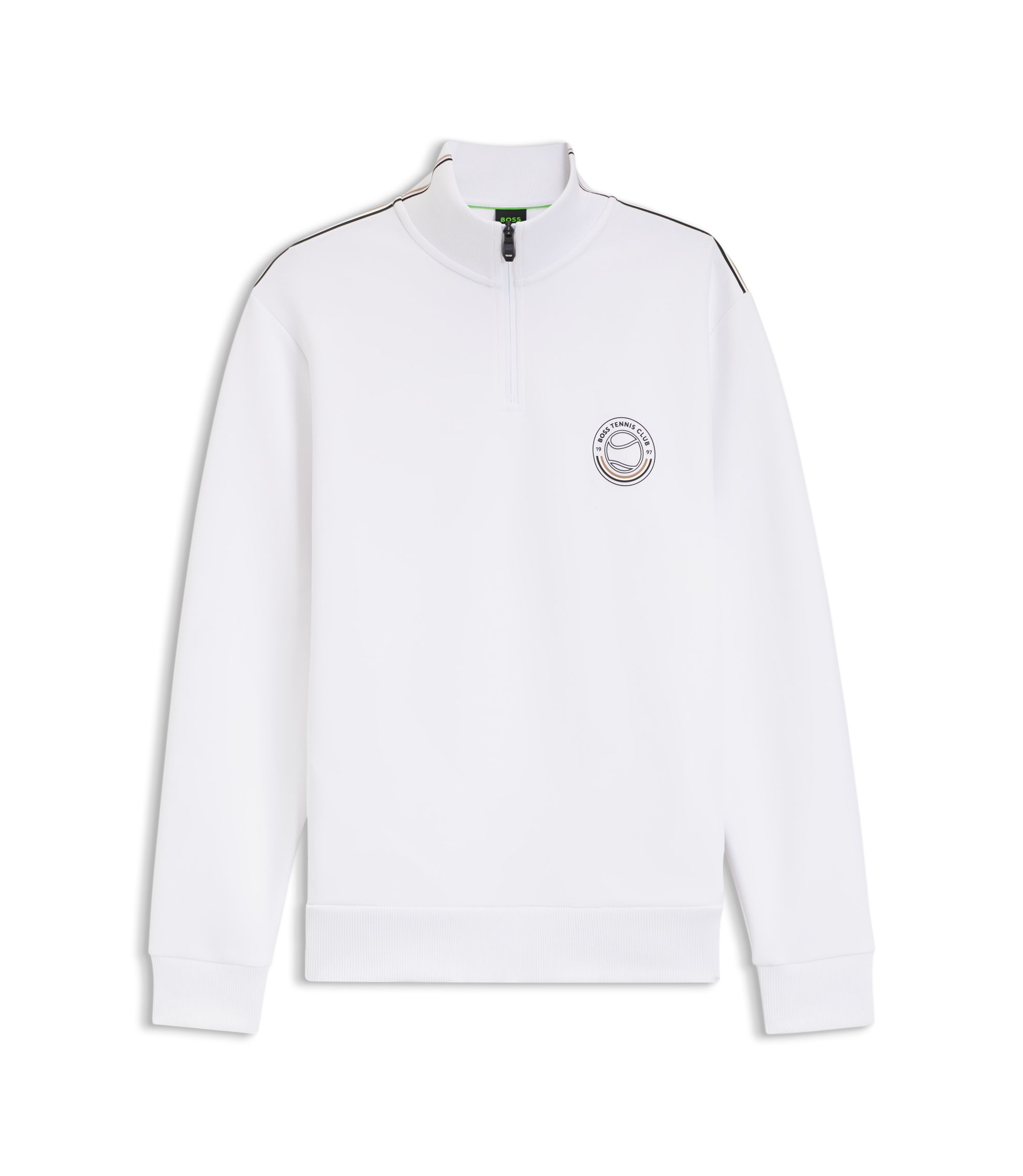 BOSS - Sweatshirt with tennis artwork - White