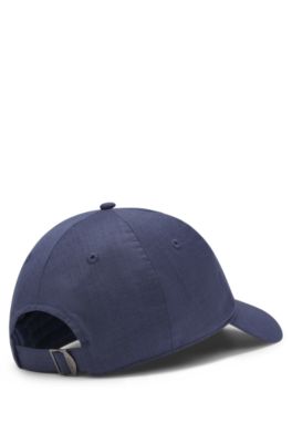 Logo-lettering cap in virgin wool, Light Blue
