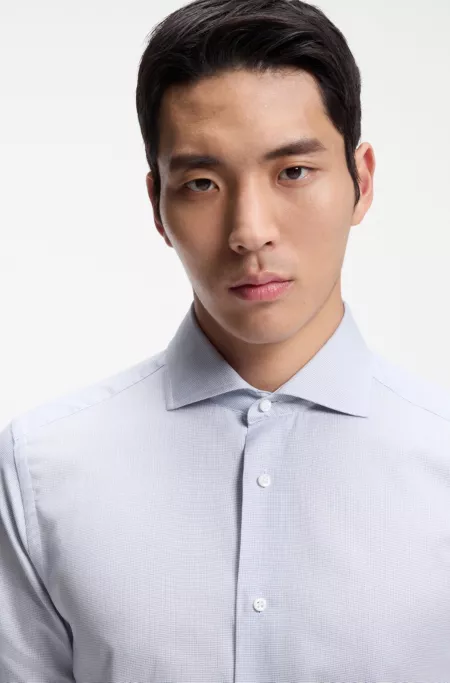 Slim-fit shirt in Italian-made cotton