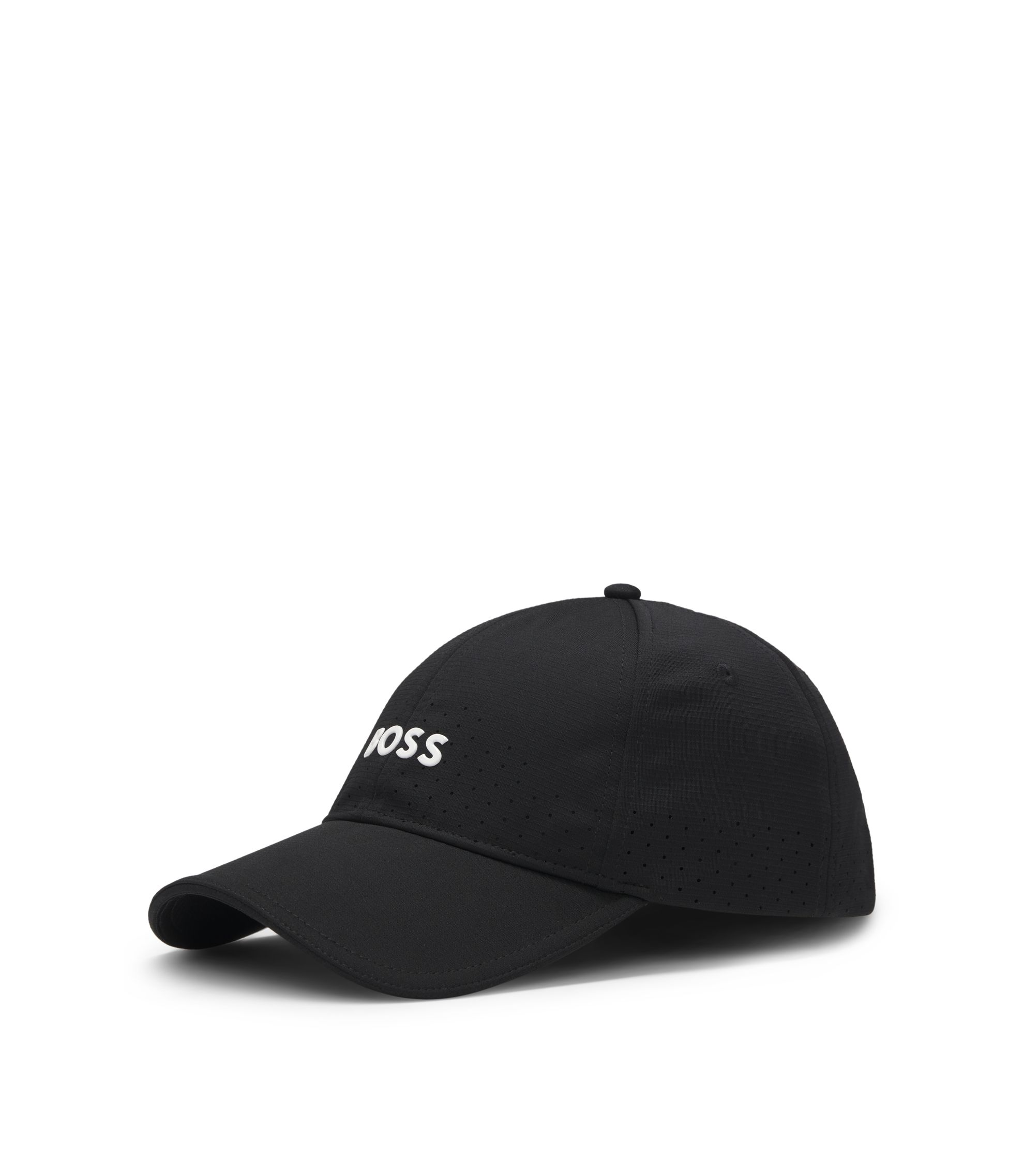 BOSS - Perforated cap with gloss logo - Black