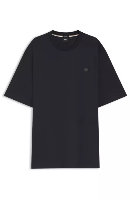 Regular-fit T-shirt in mercerized interlock cotton