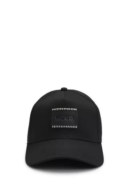 Cotton-twill cap with logo patch