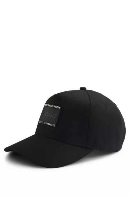 Cotton-twill cap with logo patch