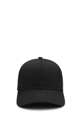 Gorra con motivo de logo integral en jacquard, Negro