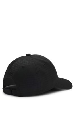 Gorra con motivo de logo integral en jacquard, Negro