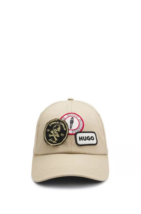 Cotton-twill cap with logo-patch detailing