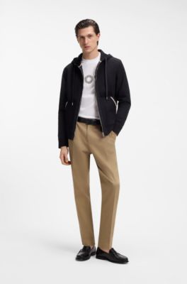 Camiseta de punto de algod&oacute;n con ilustraci&oacute;n a rayas, Blanco