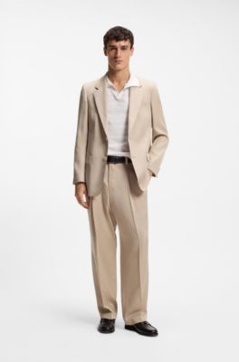 Horizontal-stripe sweater in a cotton blend, White