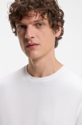 BOSS BY BECKHAM T-shirt in cotton and silk, White