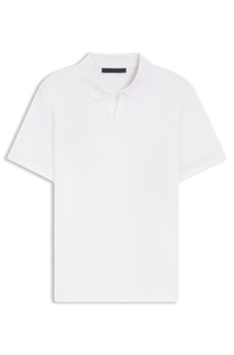Polo BOSS BY BECKHAM en coton et soie, Blanc