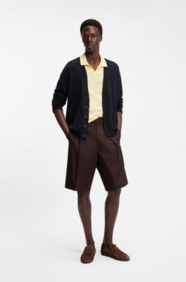 BOSS BY BECKHAM polo shirt in cotton and silk, Beige