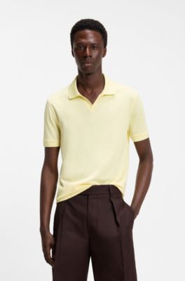 BOSS BY BECKHAM polo shirt in cotton and silk, Beige