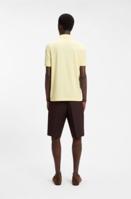 Polo BOSS BY BECKHAM en coton et soie, Beige