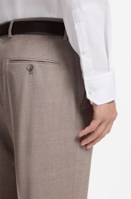 Easy-iron regular-fit shirt in stretch-cotton dobby, White