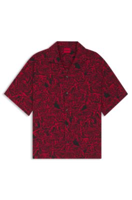 Chemise Oversize &agrave; imprim&eacute; num&eacute;rique, Fantaisie