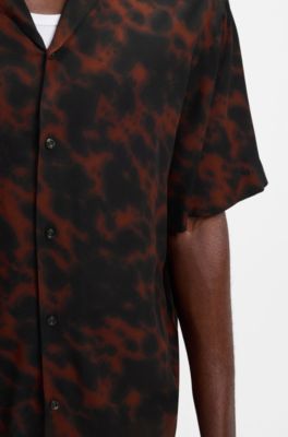 Oversized-fit shirt with digital print, Patterned