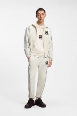 HUGO x RB zipper-up jacket with bull motif, White