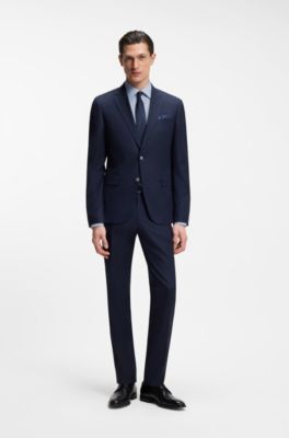 Camisa regular fit en algod&oacute;n el&aacute;stico estampado, Celeste