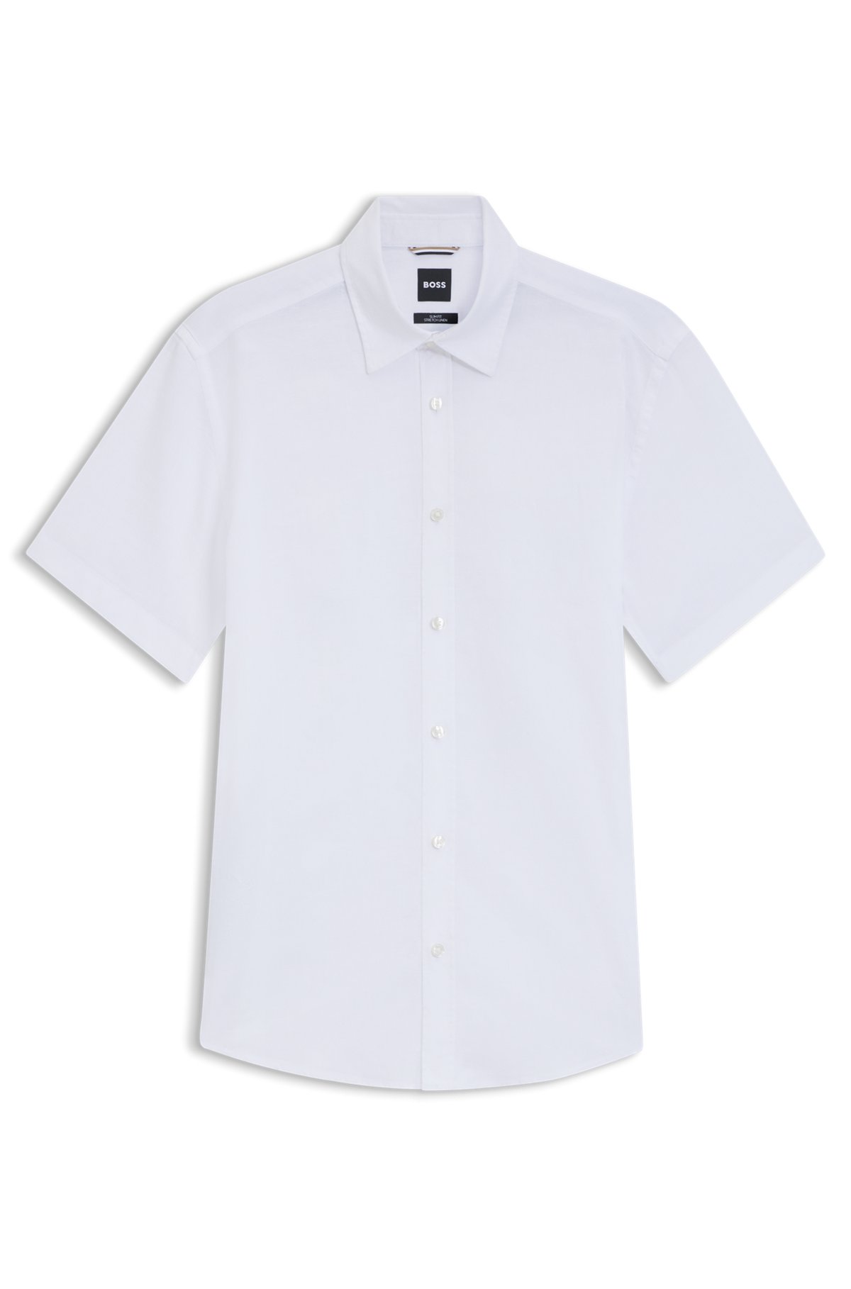 hugo boss white dress shirt - Slim-Fit Cutaway-Collar Bib-Front Cotton - Men Crafted from stretch BOSS Slim-fit shirt in stretch