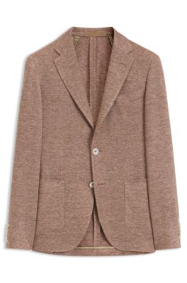 Veste Slim en lin, Marron