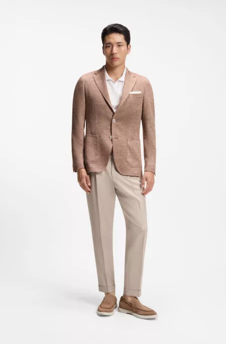 Slim-fit jacket in linen