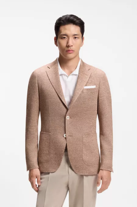 Slim-fit jacket in linen
