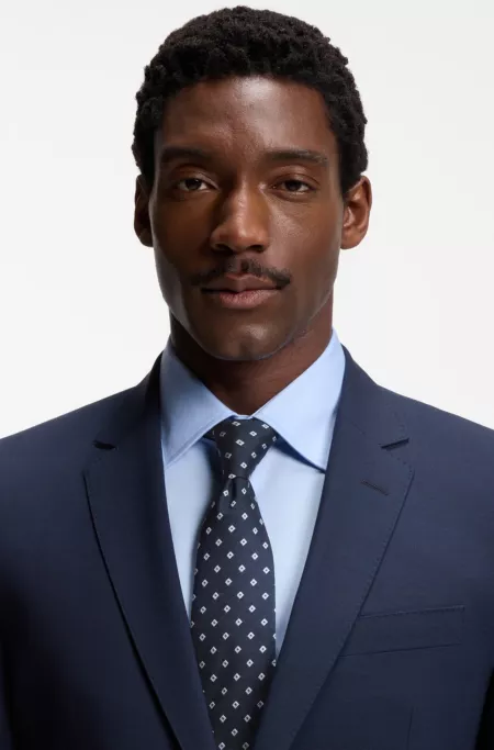 Jacquard-pattern tie in a silk blend