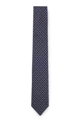 Corbata de seda con estampado tejido en jacquard, Rosa claro
