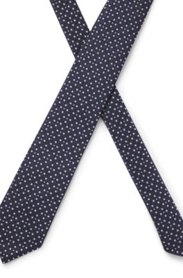 Jacquard-pattern tie in a silk blend, light pink