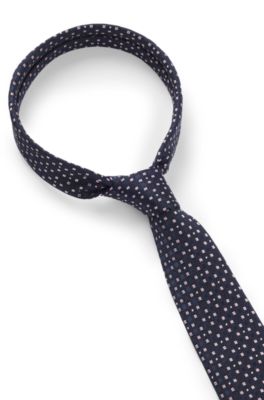 Jacquard-pattern tie in a silk blend, light pink
