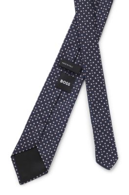Corbata de seda con estampado tejido en jacquard, Rosa claro