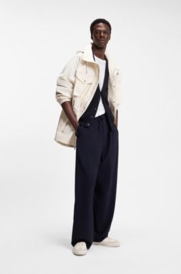 Veste parka BOSS BY BECKHAM en coton, Blanc