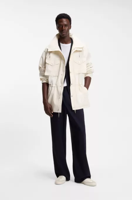 BOSS BY BECKHAM parka jacket in cotton