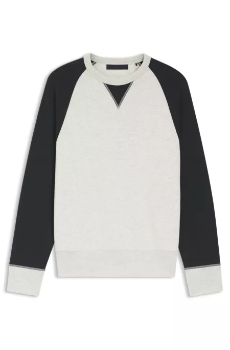 BOSS BY BECKHAM cotton sweater with color-blocking