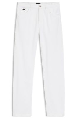 White jeans in slub denim, White