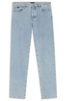 Jean confortable en denim stretch bleu vif, bleu clair