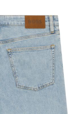 Bright-blue jeans in comfort-stretch denim, Light Blue