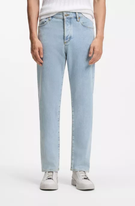 Bright-blue jeans in comfort-stretch denim