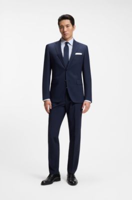 Patterned regular-fit shirt in cotton jersey, Light Blue